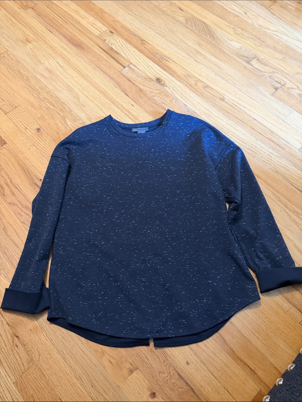 Vince Navy Speckled Crewneck